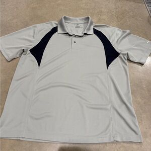 Grand Slam Light Gray and Black Polo Shirt